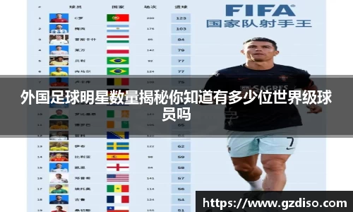 外国足球明星数量揭秘你知道有多少位世界级球员吗
